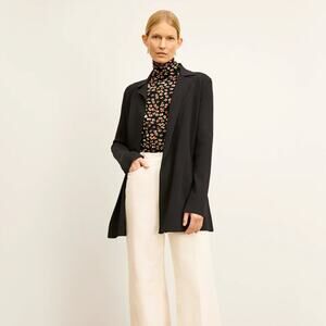 MM LAFLEUR The Merritt Wrap Jardigan Blazer Longline Coat Black Sz 2X {149}